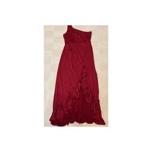 Burgundy Half Arm Dress